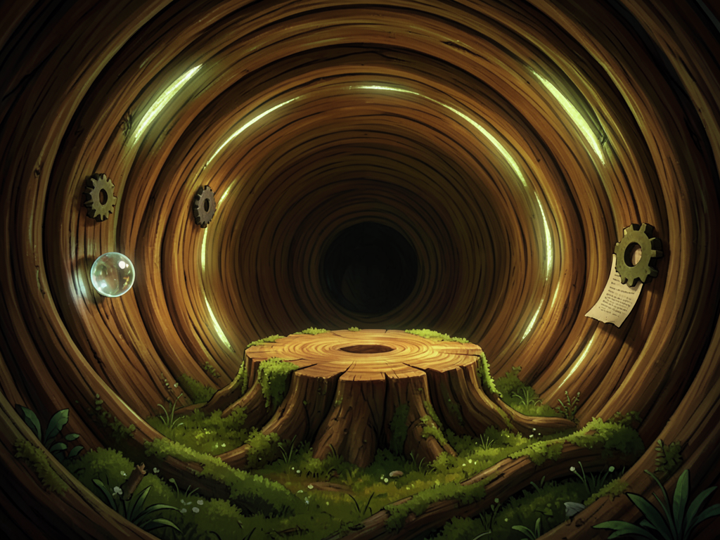 The Hollow Tree (diptych) — autumn